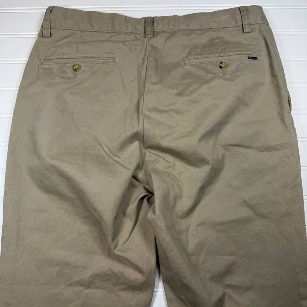 Polo Ralph Lauren Classic Fit Chino Pants Mens 33x30 Tan Khaki Cotton Twill